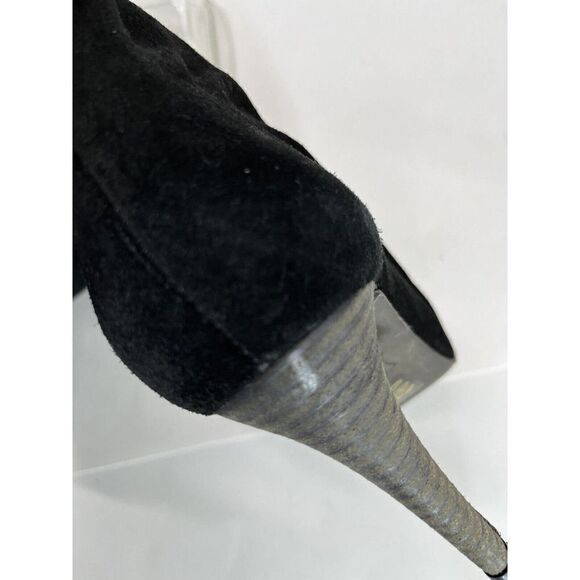 Free People Size 40 EU 10 US Black Suede Slouch Ankle Pointed Toe Skinny Heel - Picture 8 of 13